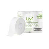 Livi jumbo bathroom tissue roll on a white background